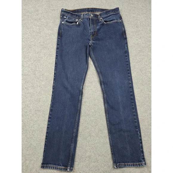 Levi's 511 Jeans Mens 34x32 Blue Medium Wash Slim Straight Stretch Denim Pants