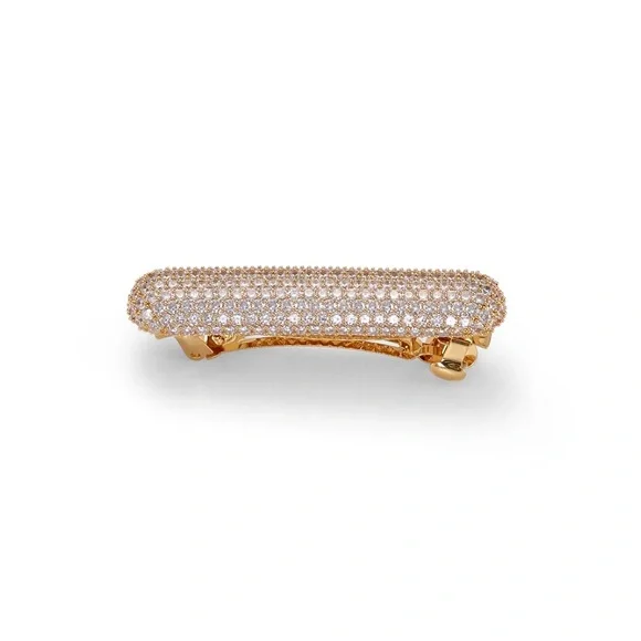 Lelet Gold Crystal Barrette Hair Clip
