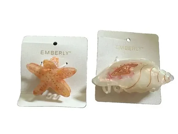 Brand New Emberly Beach Hair Clips- Set Of 2