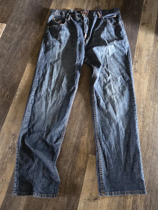 Relaxed Fit Men’s Dark Blue Jeans