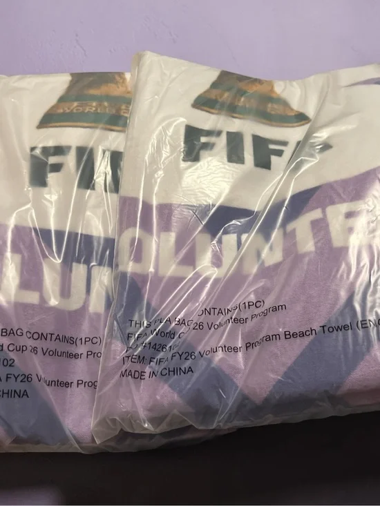 Set of two FIFA Volunteer Purple Beach Towel - Official Branding