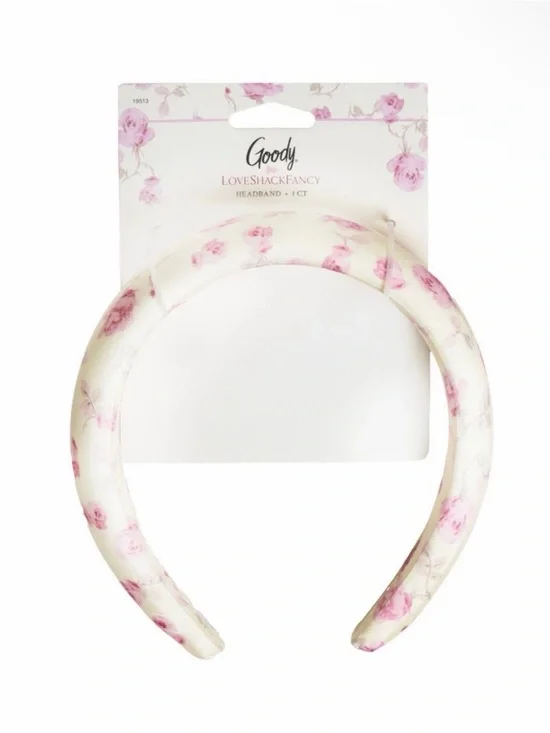 LoveShackFancy x 🎯 - Goody ‘Ribbon Rosa’ • Padded Headband 🎀 • Sterling Dusk • 💘