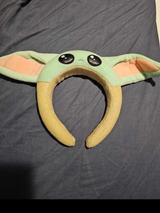 Disney The Child (Grogu) Plush Ear Headband in Green and Beige