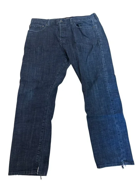 Lucky Brand 121 Heritage Slim Button Fly Mens Size 38 x 30 Denim Blue Jeans