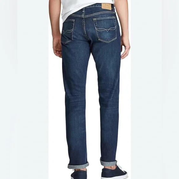 Polo‎ Ralph Lauren Hampton Relaxed Straight Jeans Mens 42x36 Blue dark wash