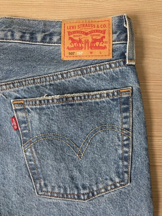 Levis 501 150th Anniversary Button Fly Colorblock Jeans Mens Size W30 L30