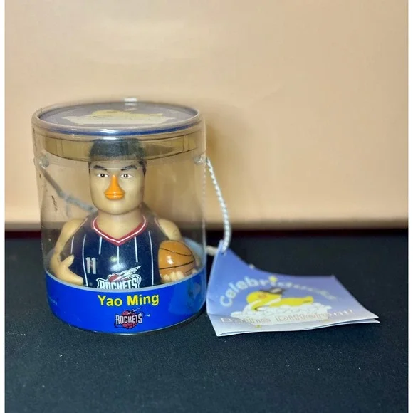 Celebriducks Yao Ming Houston Rockets NBA Rubber Duck 2003 Collectible Toy New