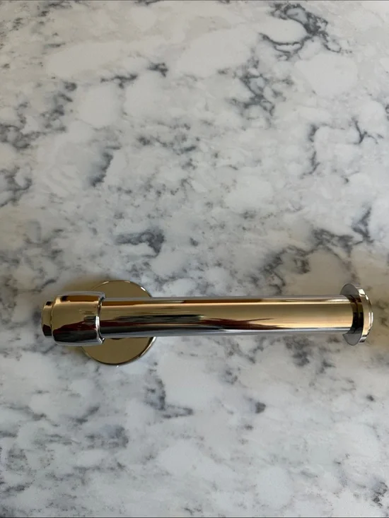 Polished nickel Toilet Paper Holder - Sleek Wall-Mount   Sansome Pottery Barn