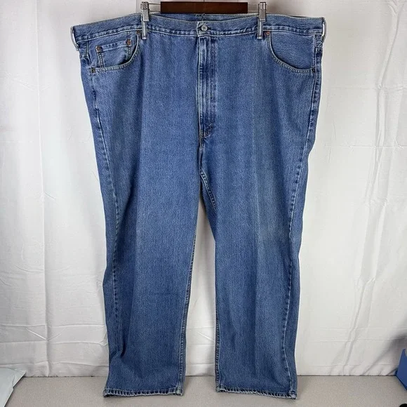 Levi's Men's Classic 505 Regular Fit Jean Straight Leg, Blue,‎ Size 54 x 32