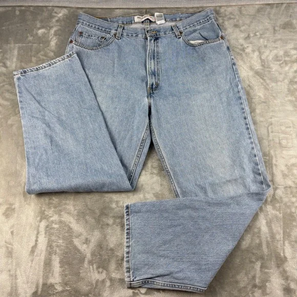 Levis 550 Relaxed Fit Jeans Mens 40x32 Light Wash Blue Denim Tapered