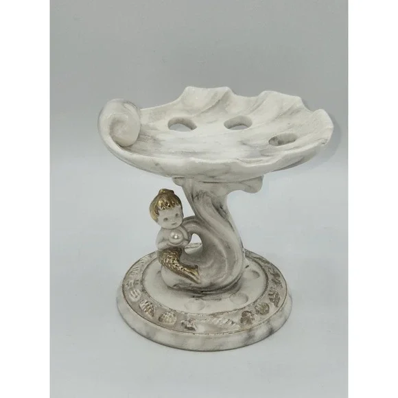 Vintage Napcoware Toothbrush‎ Holder Cherub Alabastro C-531 4.75