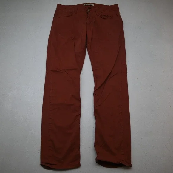 Mavi Jeans 33x32 Red Brushed Stretch Twill Zach Straight Mens Jeans