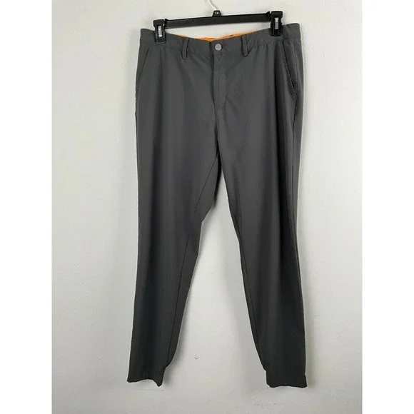 MACADE Mens Size 36x30 Golf Pants Dark Gray Jogger Style Ankle‎ Zip Athleisure