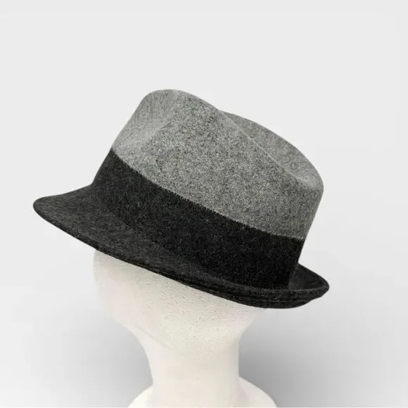 Gerard Darel Fedora Wool Hat 2 Tone Gray size S