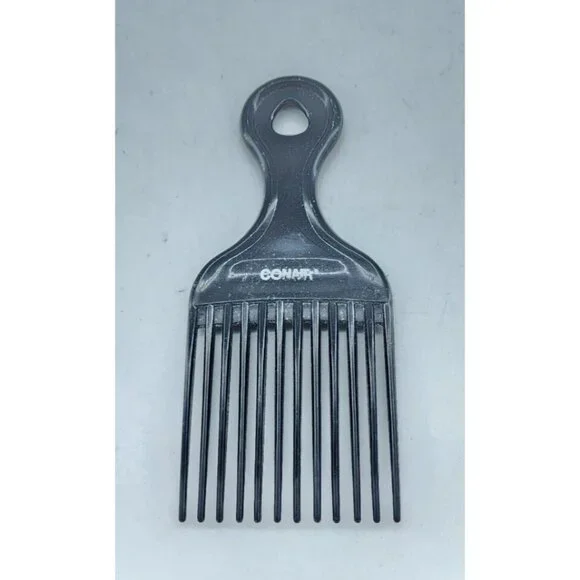 Conair‎ Plastic Hair Comb Pick Black 6.5