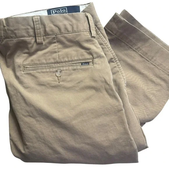 Vintage Polo Ralph Lauren Men's Classic Fit Khaki Chino Pants Size 34x30‎ Y2K