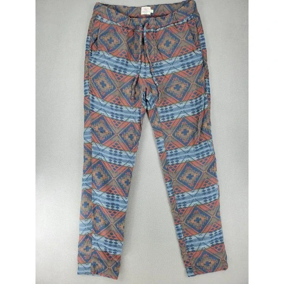 Faherty Southwestern Organic Cotton Jogger‎ Pants Mens S Blue Orange MBH2006-RVG