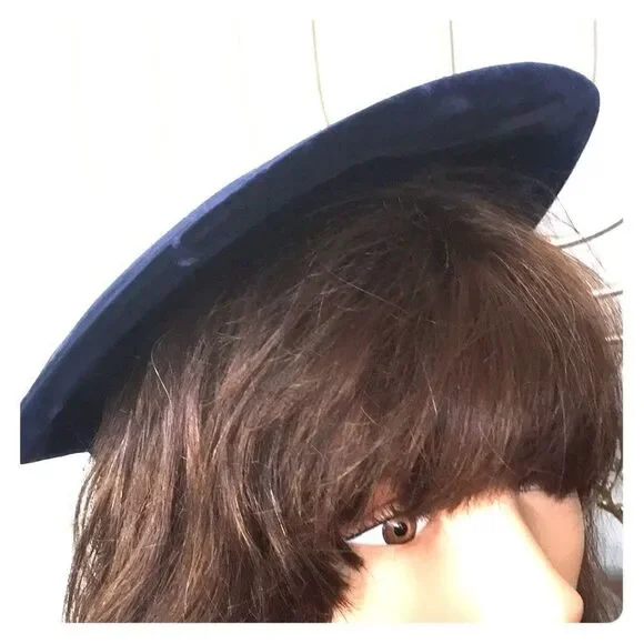 Vintage Navy Velvet New York Nell Hat