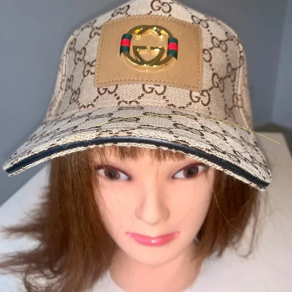 Gucci Tan Monogram Ball Cap