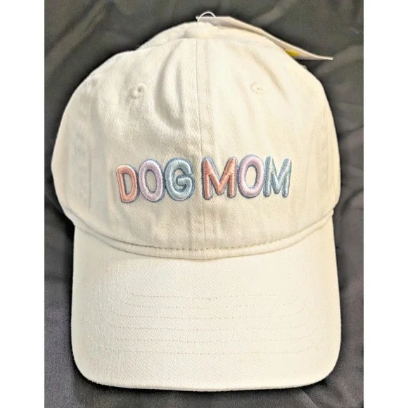 NWT Time and Tru Women's‎ Cotton Twill Dog Mom Baseball Hat Mother of Pearl