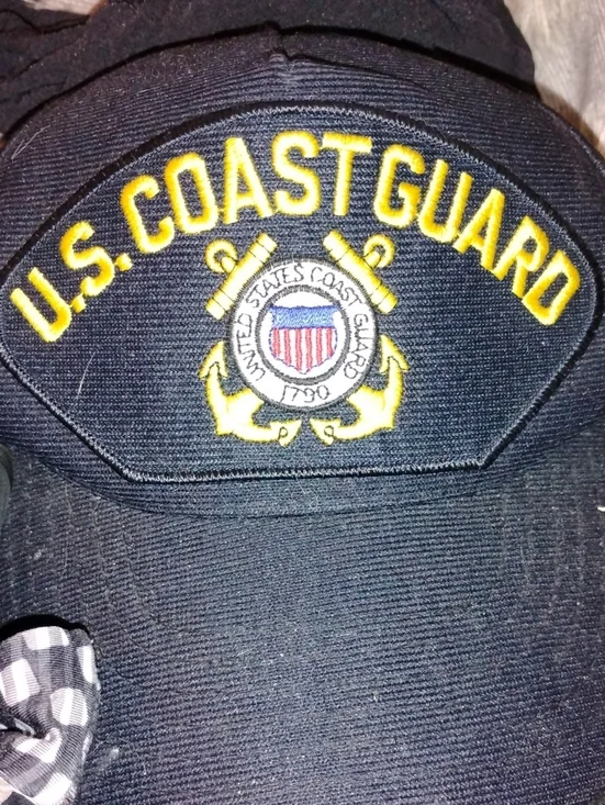 U.S. Coast Guard Embroidered Hat - Black with Yellow Accents