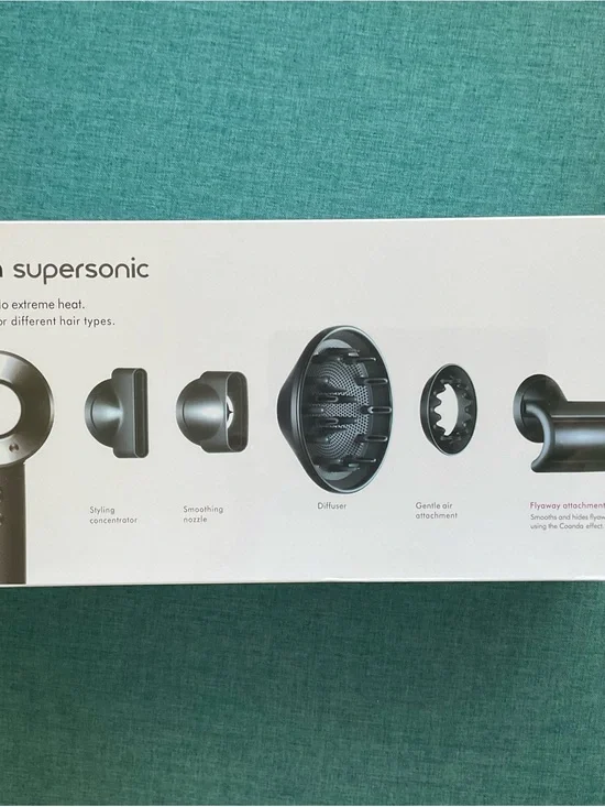 Dyson Supersonic Hair Dryer Attachments Set in Silver and Black