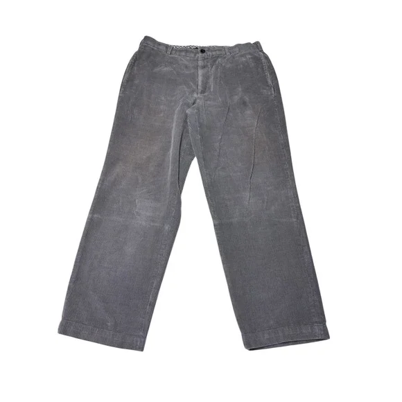 Brooks‎ Brothers Hudson Gray Corduroy Pants Men's W38 L32 Y2k Casual