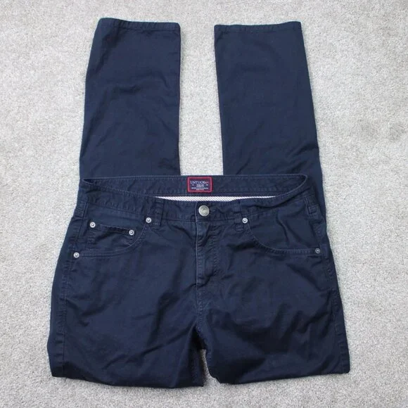 UNTUCKit Pants Mens 32x32 Blue‎ 5-Pocket Straight Fit Pima Cotton Stretch