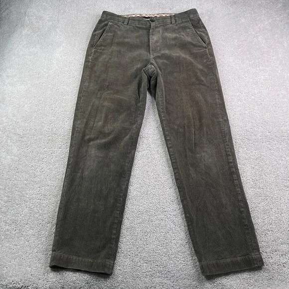 Brooks Brothers Pants Mens 33x32 Brown‎ Corduroy Clark Fit Flat Front Cords
