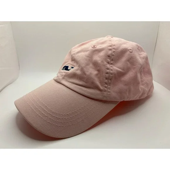 Vineyard Vines‎ Womens Pink Cotton Whale Logo Adjustable Baseball Cap Hat
