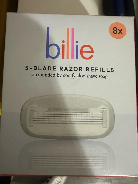 billie White 5-Blade Razor Refills – 8 Pack