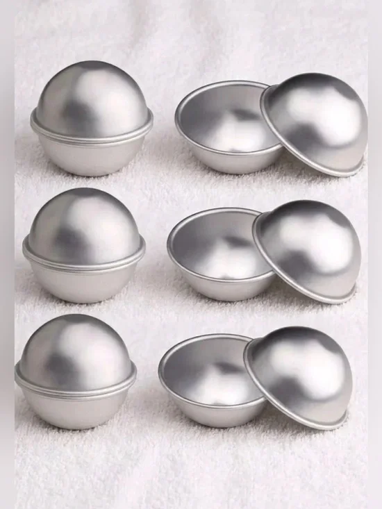 BESTOMZ Stainless Steel Bath Bomb Molds 13 Pc Lot DIY Crafting Metal Baking Cups
