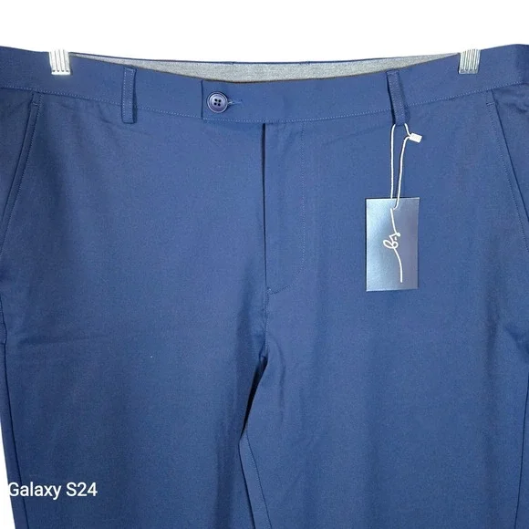 Boston Scott‎ Golf Apparel Mens Tech Pants 40 33 Navy Blue Casual Great Golf