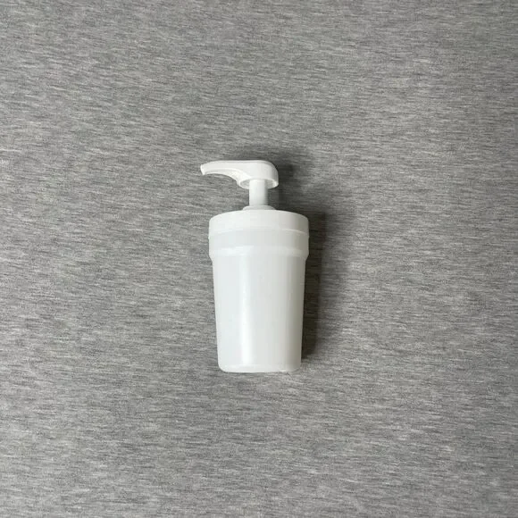 Reusable White Plastic Soap and Lotion Dispenser for Car Cup Holder