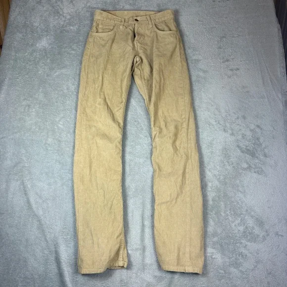 Taylor‎ Stitch Pants Mens 29 Slim Corduroy Tan Button Fly Casual Workwear