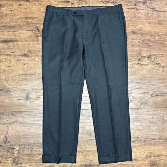 Ermenegildo‎ Zegna Mens US 46 Su Misura All Seasons Wool Mila Pants Mini Check