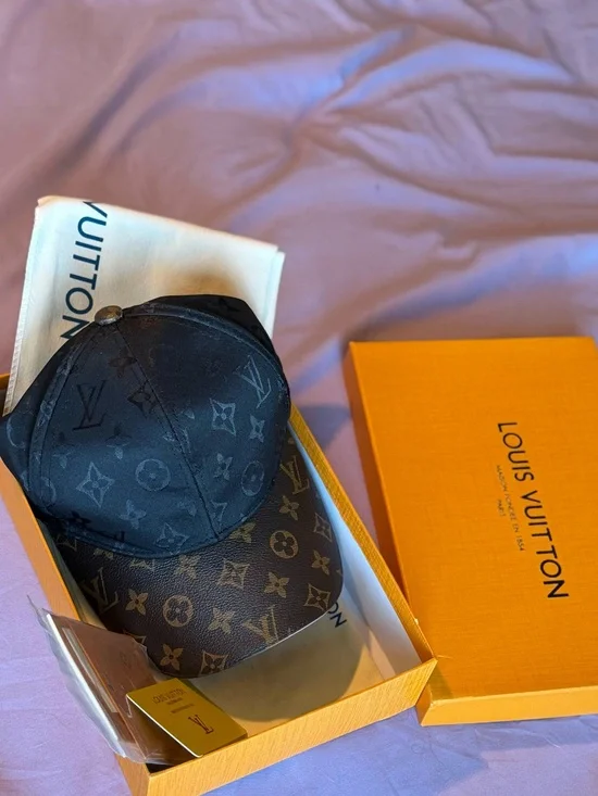 Louis Vuitton Monogram Macassar Baseball Cap | Brown & Black | Authentic |