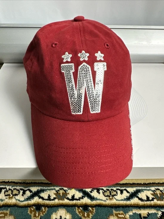 Embellished 'W' Red Baseball Cap Winter Classic 2011 Washington Capitals