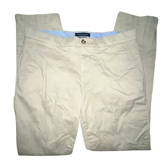 Tommy Hilfiger Slim Fit Chino Pants 34x32 Beige Casual Classic Style