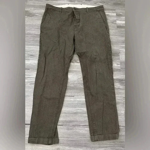Levi's Men's Pant Sz‎ 36x32 GRAY Flat Front White Label Straight Leg