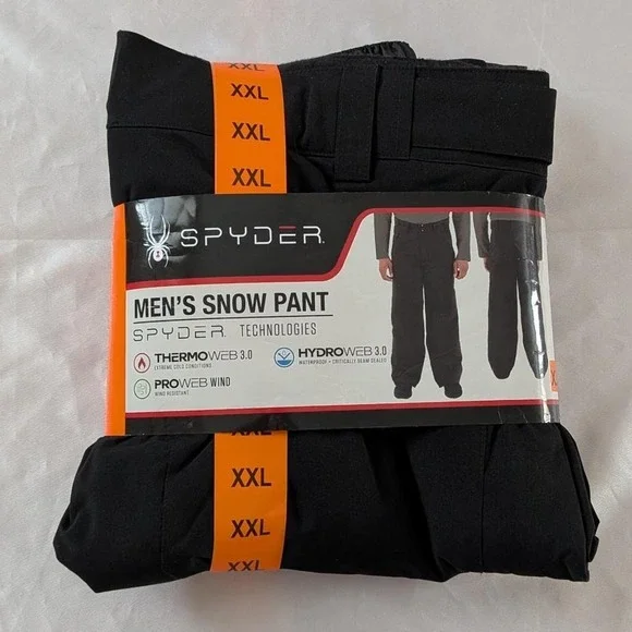 New Spyder‎ Men's Snow Pants Activewear Performance Black XXL