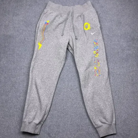 nike oregon‎ relays sweatpants gray tapered drawstring large