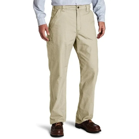 Carhartt Canvas Work Dungaree Carpenter Pants Men's‎ 42x32 Beige