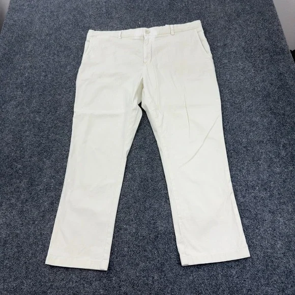 Vineyard Vines Pants Mens 38x30 White Cotton Stretch Chino Preppy Casual Classic