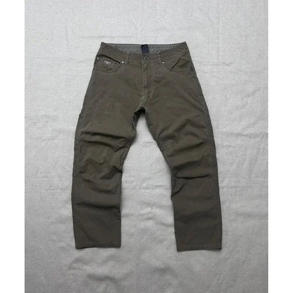 Kuhl Vintage Patina Dye Pants Men's 32x28 Brown Outdoor Hiking Casual Stretch