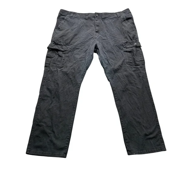 Wrangler Relaxed Fit Cargo Pants Mens 44x32 Black‎ Stretch Workwear Casual