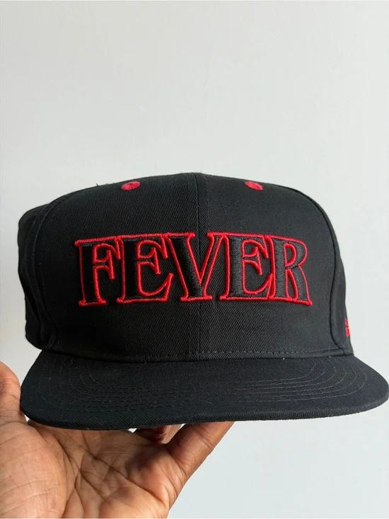 Indiana FEVER Embroidered Black Snapback Hat