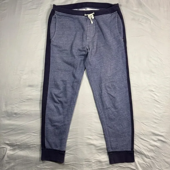 Wallace & Barnes J.Crew Sweatpants Blue Heathered Cotton Joggers Mens S Cozy