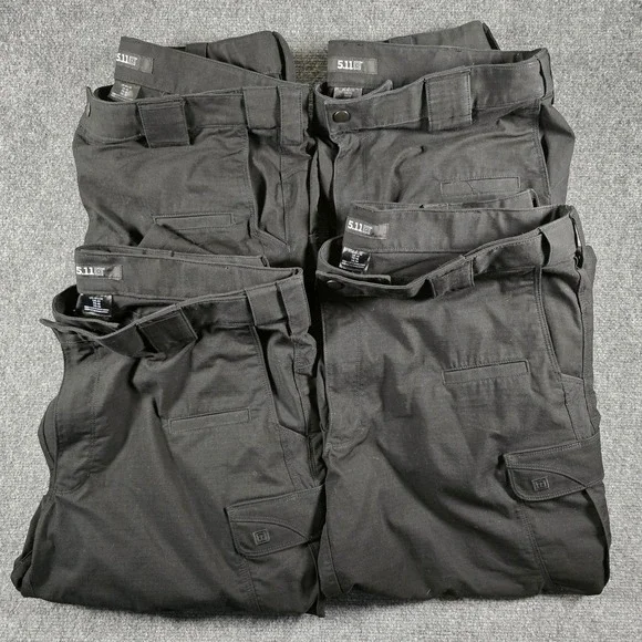 Lot of 4 5.11 Tactical TDU Ripstop Cargo Pants Black Men's 40x32 Duty Work