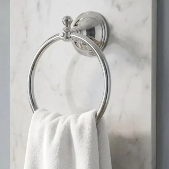 Pegasus Towel Ring Toallero Circular Solid Brass Polished Chrome Finish New